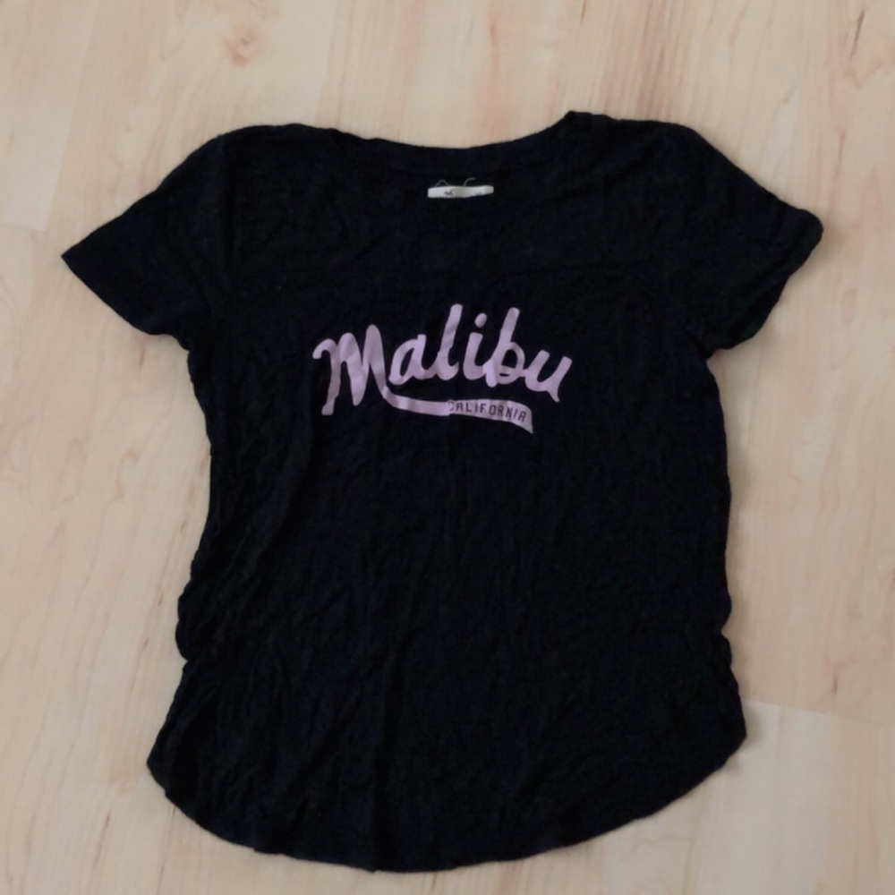 hollister black malibu soft cotton tee